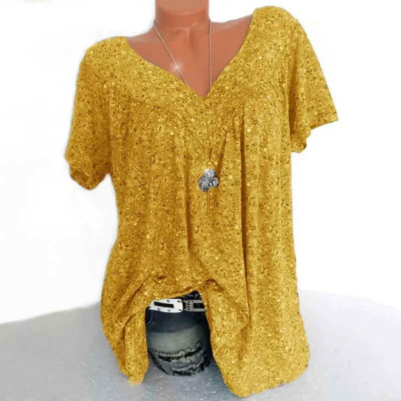 Summer Loose Sleeveless Long Tank T-Shirt V-Neck Home Sleepwear Ladies Tops Floral Print Fashion Women Sexy Casual Vest Tees