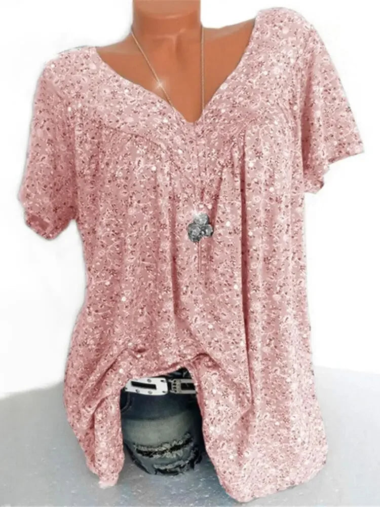 Summer Loose Sleeveless Long Tank T-Shirt V-Neck Home Sleepwear Ladies Tops Floral Print Fashion Women Sexy Casual Vest Tees