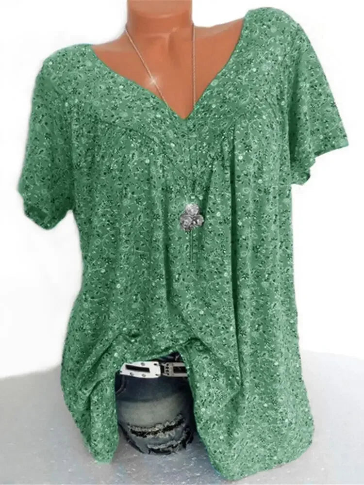 Summer Loose Sleeveless Long Tank T-Shirt V-Neck Home Sleepwear Ladies Tops Floral Print Fashion Women Sexy Casual Vest Tees